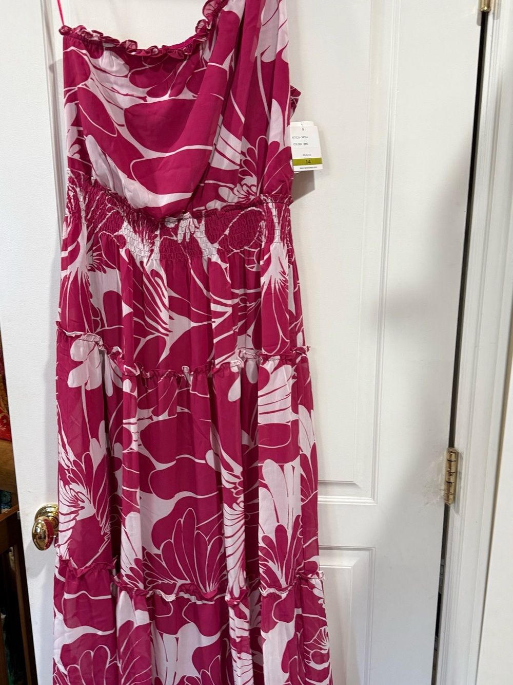 Pink & White Floral Maxi Dress